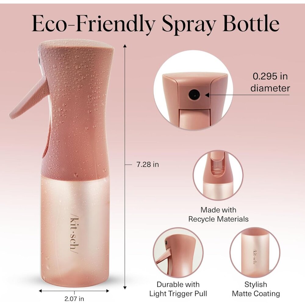 Continuous Spray Bottle for Hair – Fine Mist Water Mister & Water Spray Bottle – - Picture 3 of 9